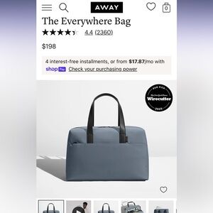 Away Everywhere bag - coast blue